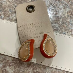 Anthropologie tear drop stud earrings